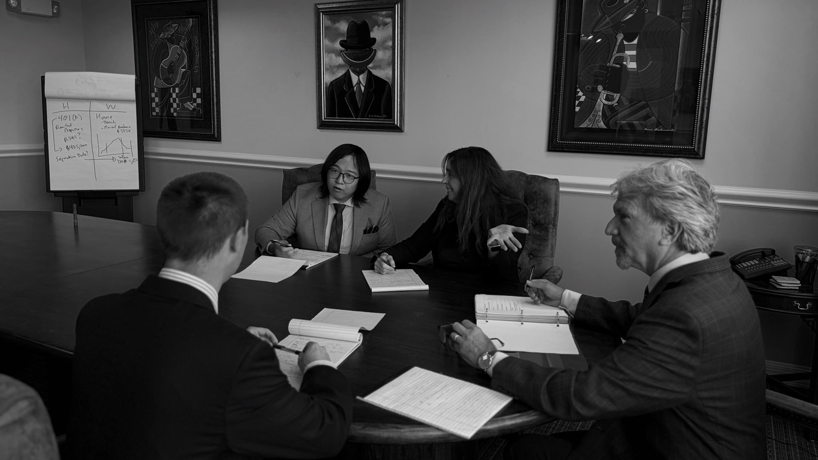 Greenberg Costle & Bradley team meeting with clients